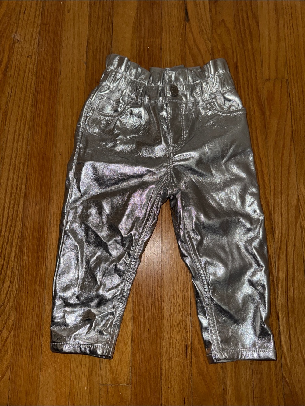 Girls Gap Metallic Silver Kids Pants 2T